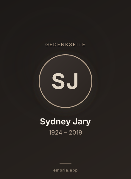 Gedenkportrait von Sydney Jary