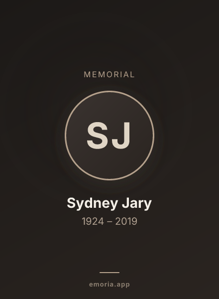 Memorial portrait of Sydney Jary