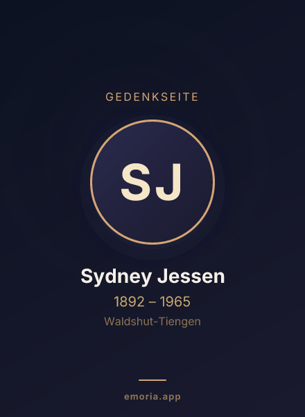 Gedenkportrait von Sydney Jessen
