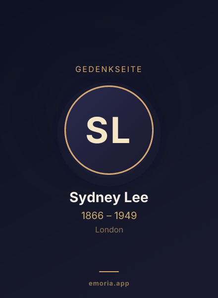Gedenkportrait von Sydney Lee