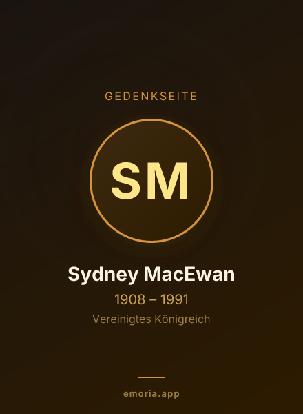 Gedenkportrait von Sydney MacEwan