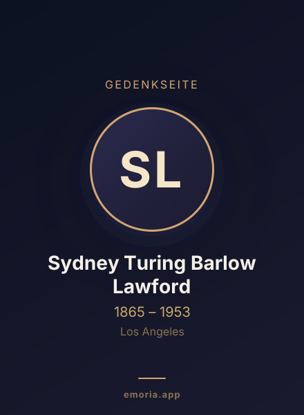Gedenkportrait von Sydney Turing Barlow Lawford