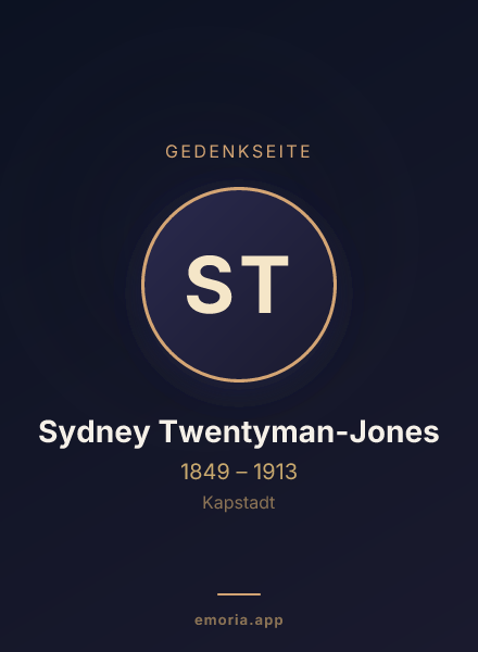 Gedenkportrait von Sydney Twentyman-Jones