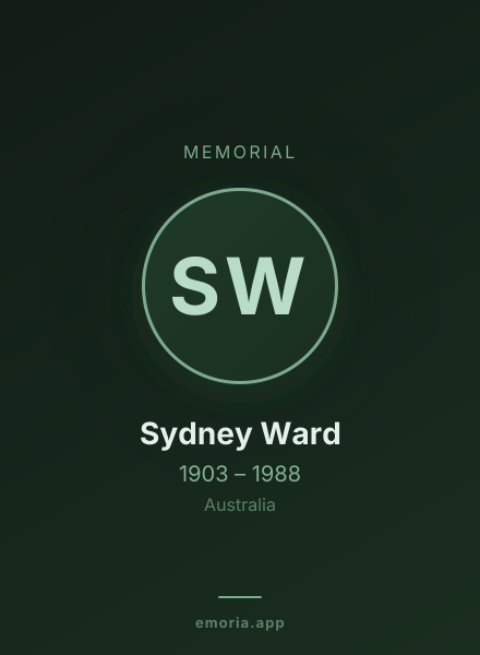 Memorial portrait of Sydney Ward