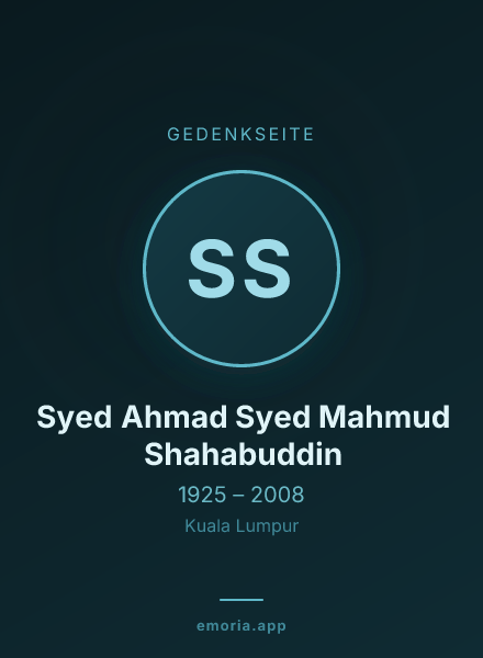 Gedenkportrait von Syed Ahmad Syed Mahmud Shahabuddin