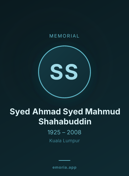 Memorial portrait of Syed Ahmad Syed Mahmud Shahabuddin