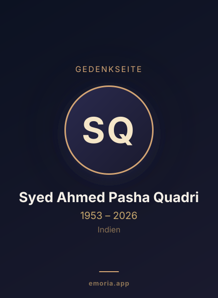 Gedenkportrait von Syed Ahmed Pasha Quadri