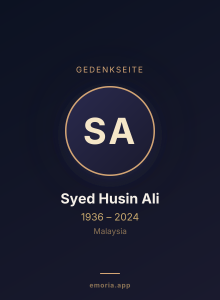 Gedenkportrait von Syed Husin Ali