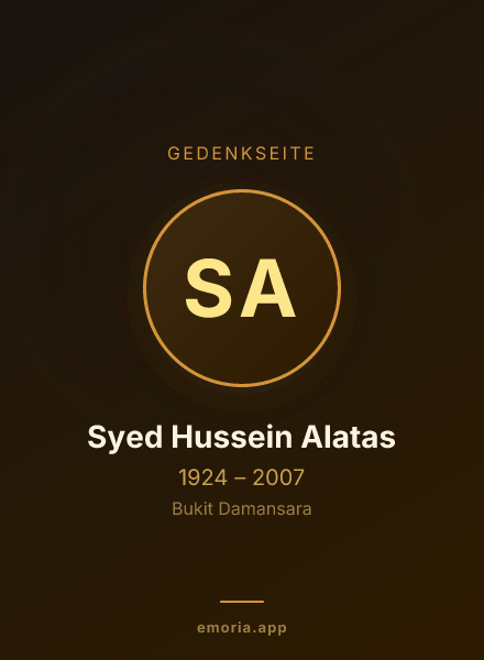 Gedenkportrait von Syed Hussein Alatas