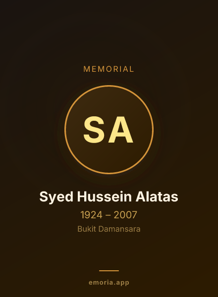 Memorial portrait of Syed Hussein Alatas