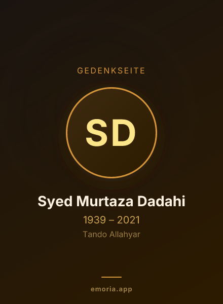 Gedenkportrait von Syed Murtaza Dadahi