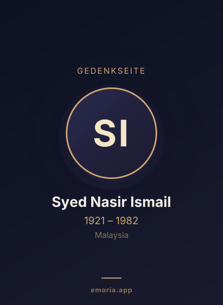 Gedenkportrait von Syed Nasir Ismail