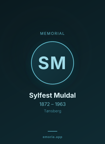 Memorial portrait of Sylfest Muldal