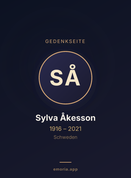 Gedenkportrait von Sylva Åkesson
