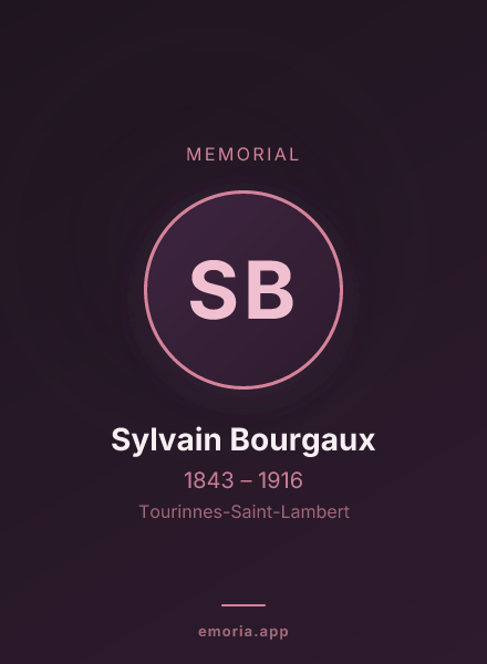 Memorial portrait of Sylvain Bourgaux