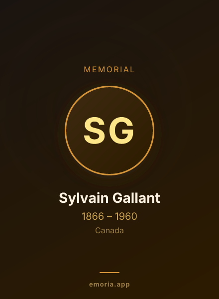 Memorial portrait of Sylvain Gallant