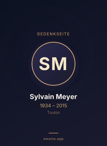 Gedenkportrait von Sylvain Meyer