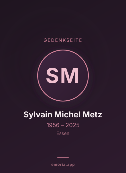 Gedenkportrait von Sylvain Michel Metz