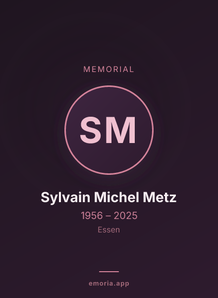 Memorial portrait of Sylvain Michel Metz