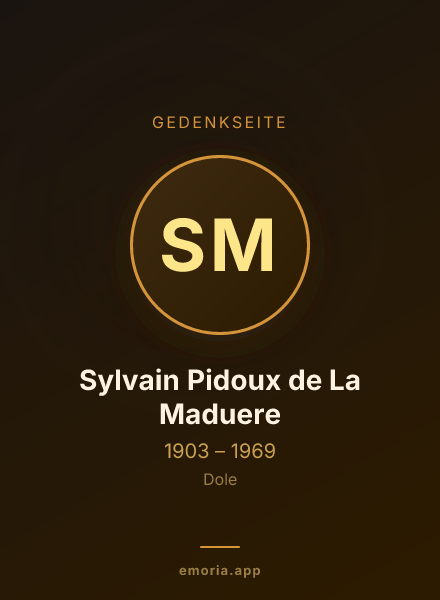 Gedenkportrait von Sylvain Pidoux de La Maduere