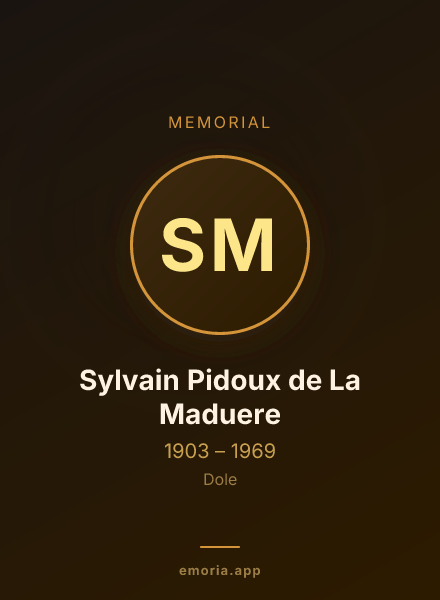 Memorial portrait of Sylvain Pidoux de La Maduere