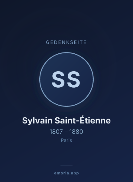 Gedenkportrait von Sylvain Saint-Étienne