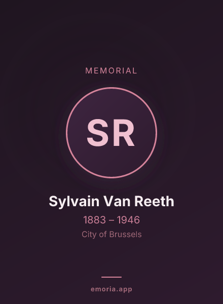 Memorial portrait of Sylvain Van Reeth
