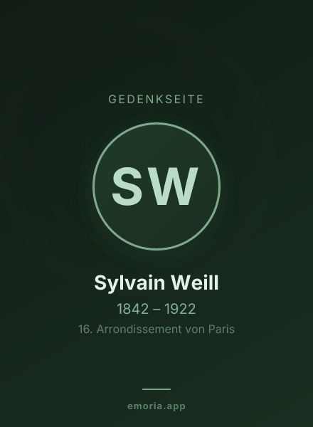 Gedenkportrait von Sylvain Weill