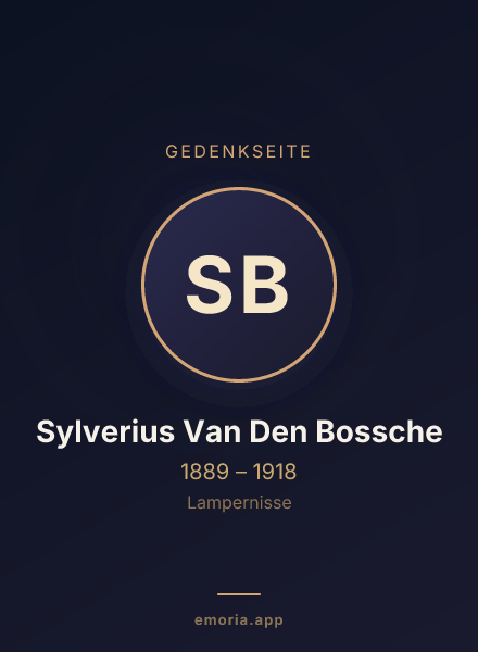 Gedenkportrait von Sylverius Van Den Bossche