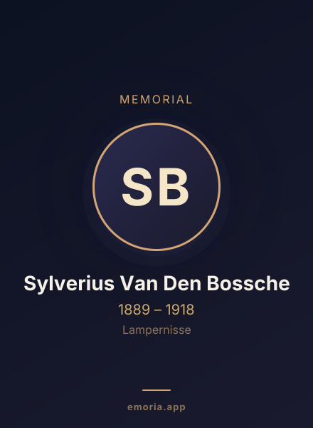 Memorial portrait of Sylverius Van Den Bossche