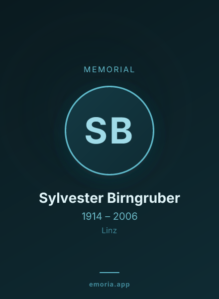 Memorial portrait of Sylvester Birngruber