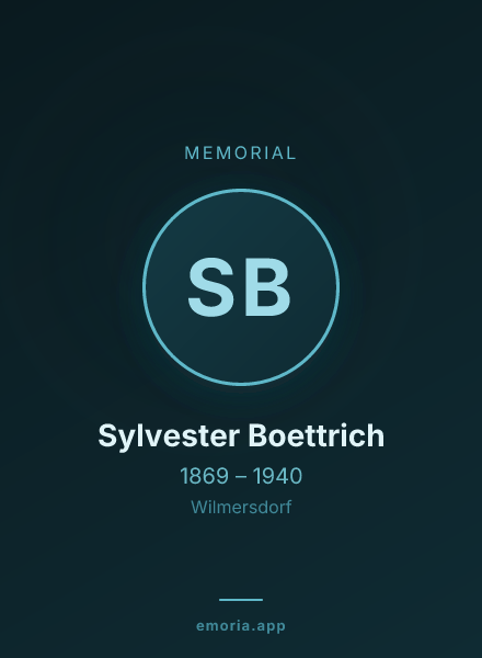 Memorial portrait of Sylvester Boettrich