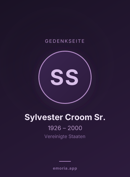 Gedenkportrait von Sylvester Croom Sr.