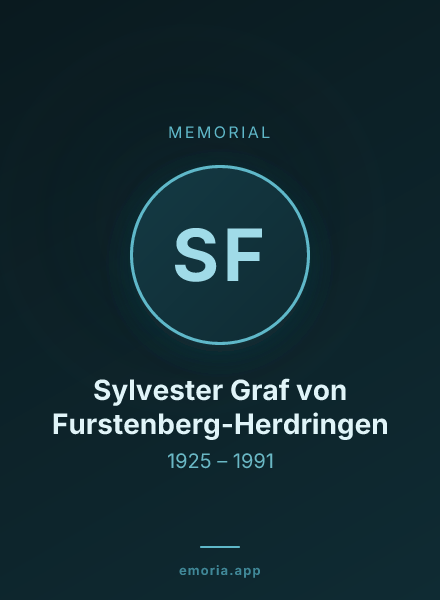 Memorial portrait of Sylvester Graf von Furstenberg-Herdringen