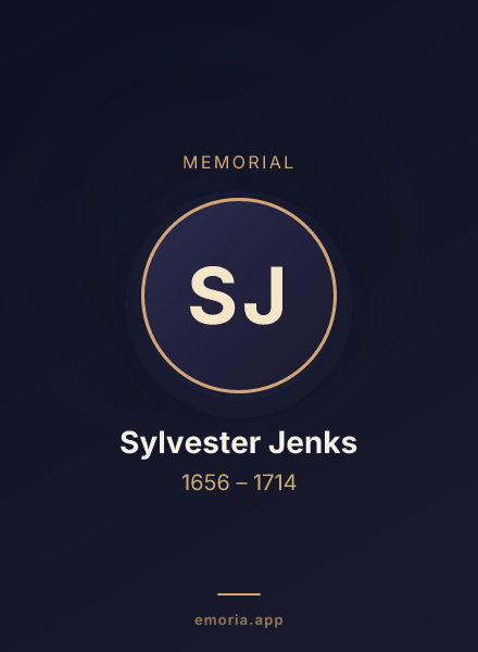 Memorial portrait of Sylvester Jenks