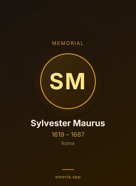Memorial portrait of Sylvester Maurus