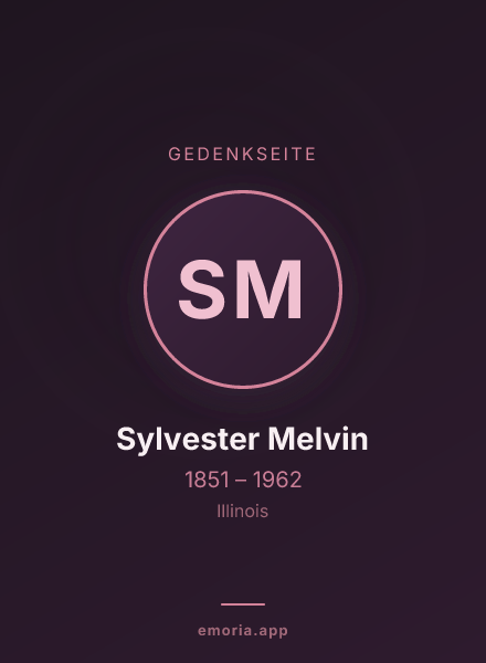 Gedenkportrait von Sylvester Melvin