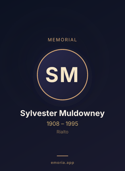 Memorial portrait of Sylvester Muldowney
