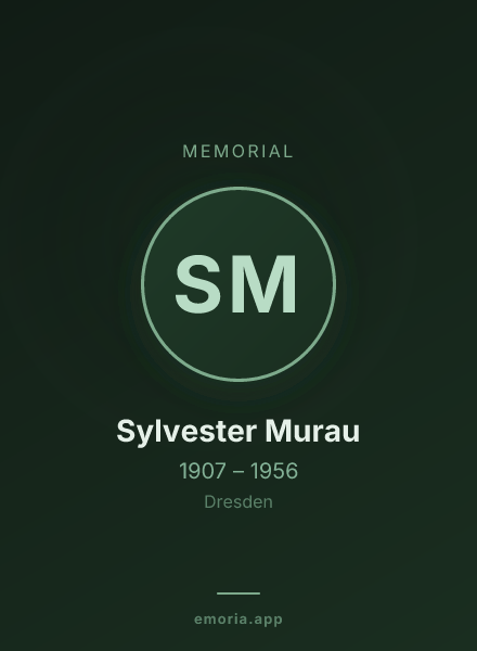 Memorial portrait of Sylvester Murau