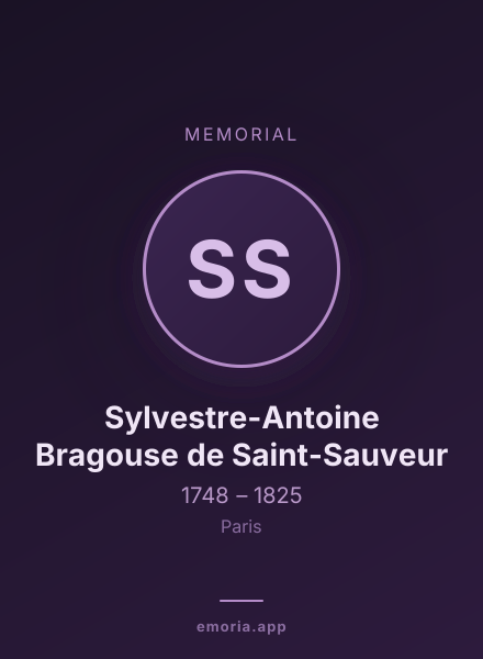 Memorial portrait of Sylvestre-Antoine Bragouse de Saint-Sauveur