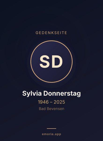 Gedenkportrait von Sylvia Donnerstag