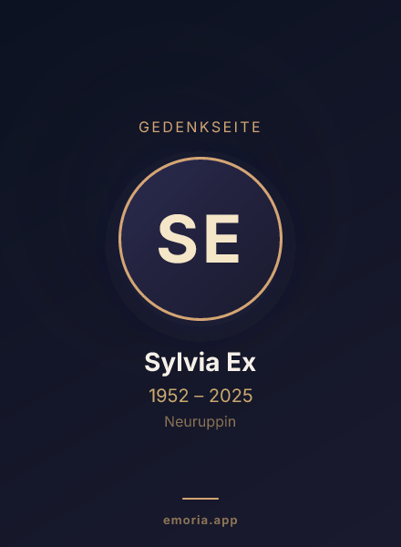 Gedenkportrait von Sylvia Ex