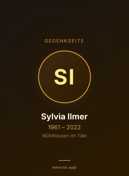Gedenkportrait von Sylvia Ilmer