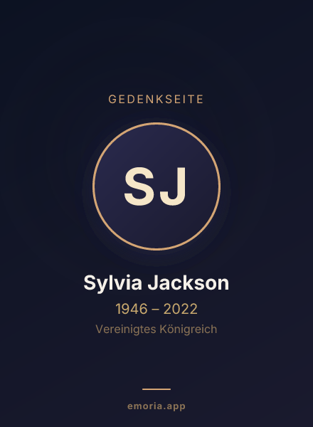 Gedenkportrait von Sylvia Jackson