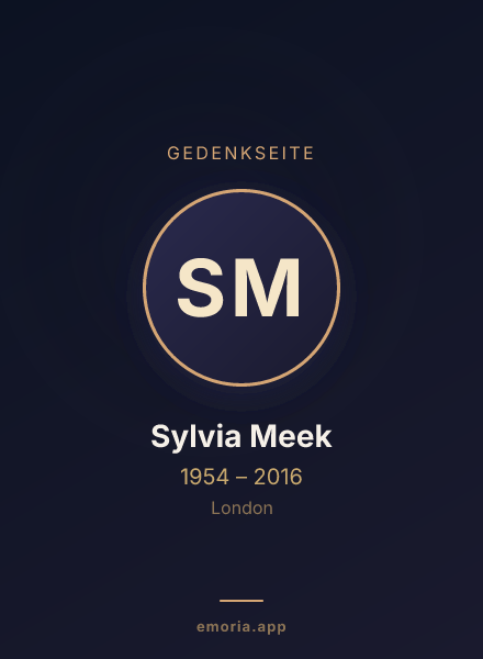 Gedenkportrait von Sylvia Meek