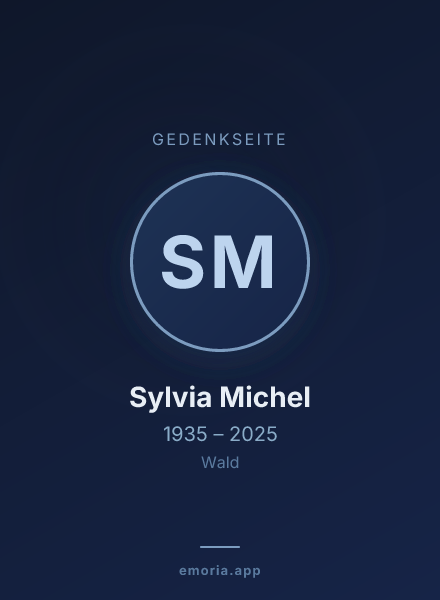 Gedenkportrait von Sylvia Michel