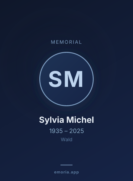 Memorial portrait of Sylvia Michel