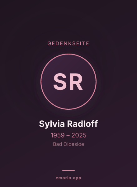 Gedenkportrait von Sylvia Radloff