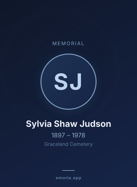 Memorial portrait of Sylvia Shaw Judson