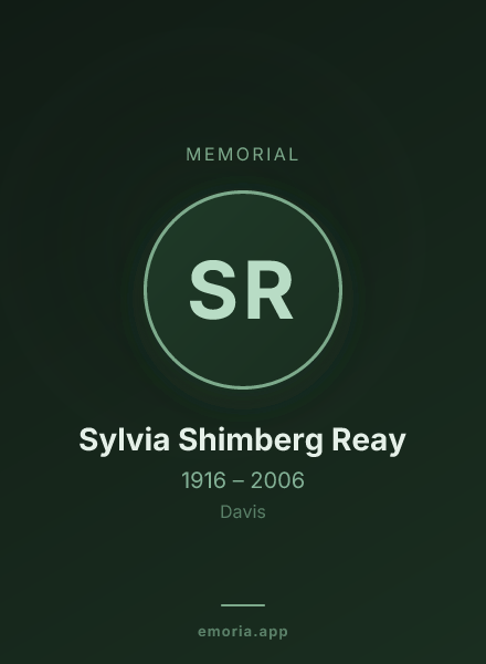 Memorial portrait of Sylvia Shimberg Reay